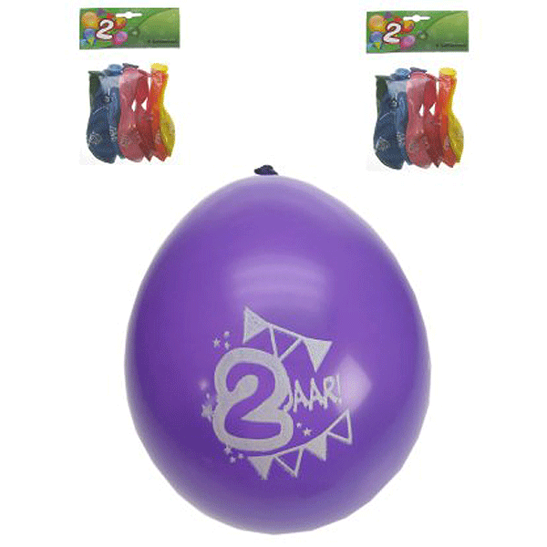 Ballonnen met 2 jaar opdruk