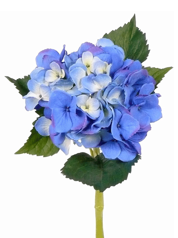 Blauwe Hortensia op steel 48 cm