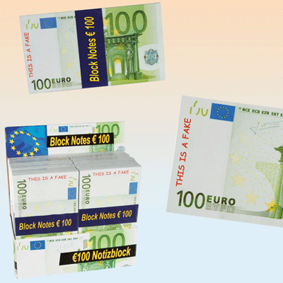 Euro geldbundel kladblok