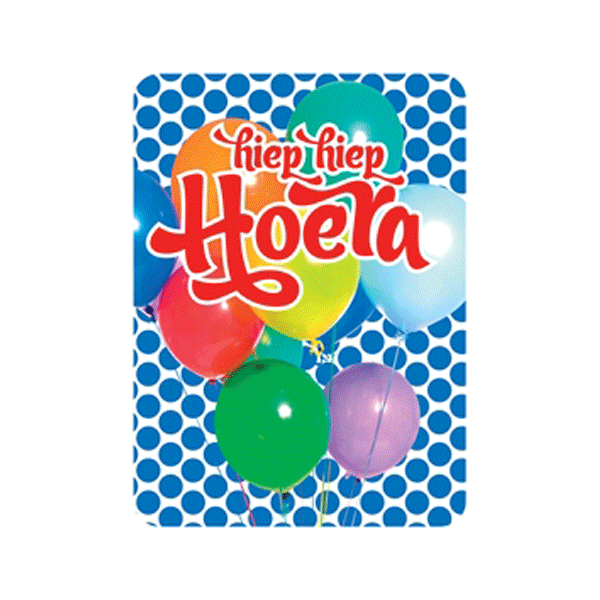 Extra grote verjaardagskaart Hoera!