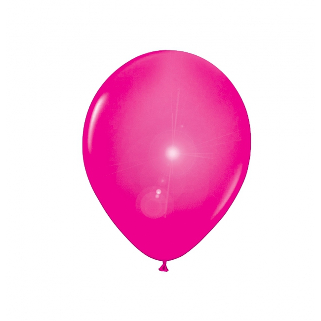 Fel roze ballonnen met LED verlichting 5 stuks