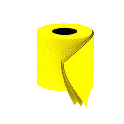 Geel toiletpapier