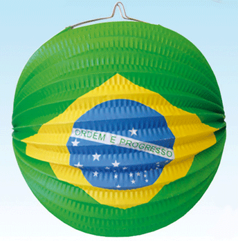 Lampions van Braziliaanse vlag