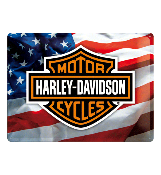 Muurplaatje Harley Davidson 30 x 40 cm