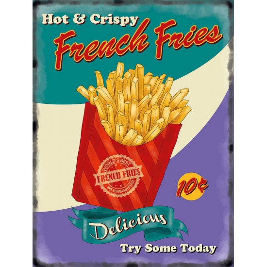 Nostalgisch bord French Fries