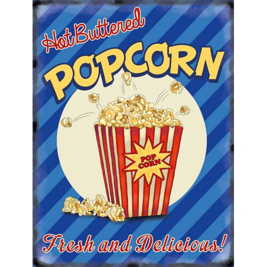 Nostalgisch bord Popcorn