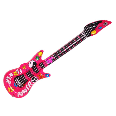 Opblaasbare gitaar met hippie print
