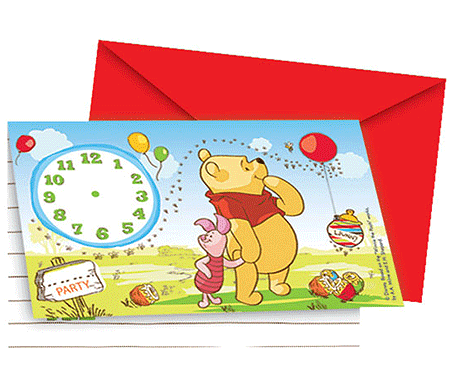 Pooh beer uitnodigingen