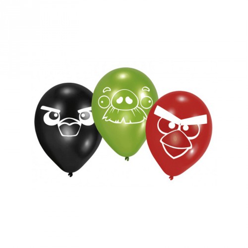 Set van zes Angry Birds ballonnen