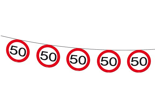 1x 50 years traffic plates guirlandes