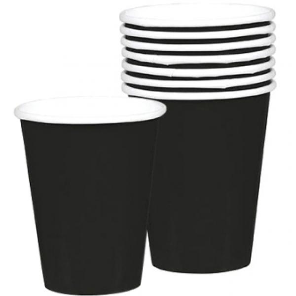 Black paper cups 24 pcs.
