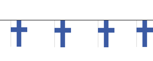 2x Finland party flags