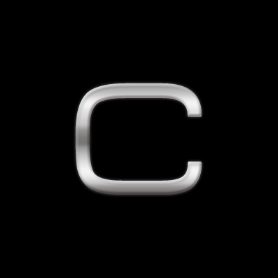 Chrome 3d letter C small