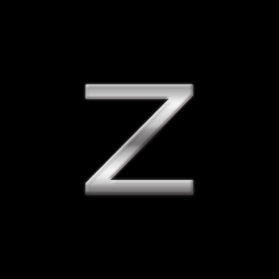 Chrome 3d letter Z small