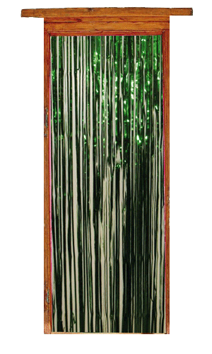 Groene versiering folie deurgordijn