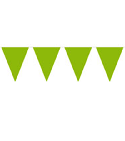 Witte/Groene feest punt vlaggetjes pakket 80 meter