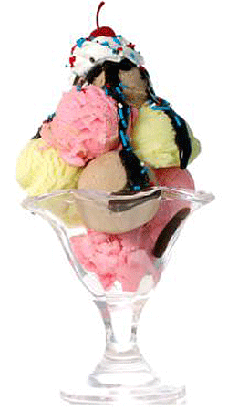 Star cut-out sundae ice cream 180 cm