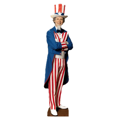 Large cut-out  Uncle Sam