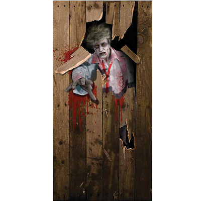 Halloween deurposters Zombie 182 cm