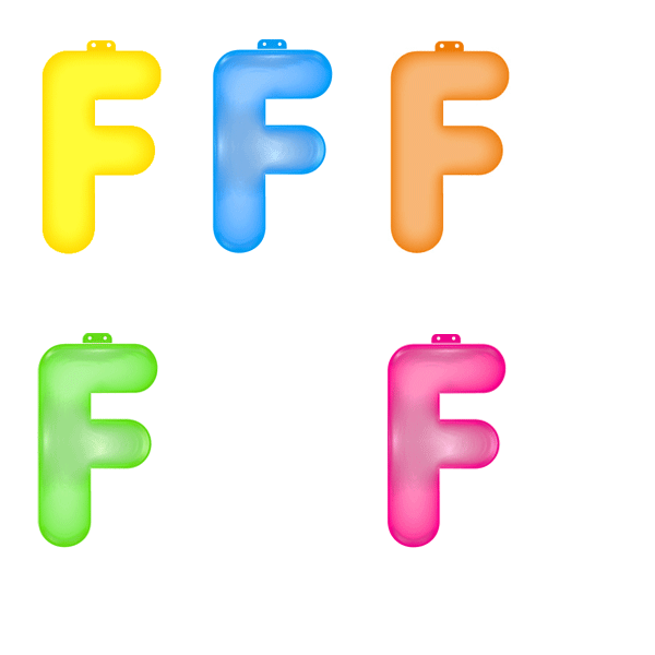 Inflatable letter F