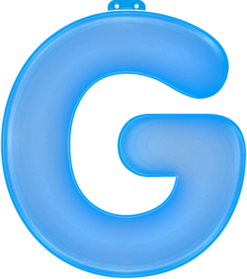 Inflatable letter G blue
