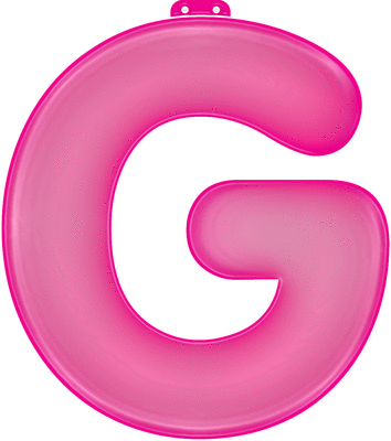 Inflatable letter G pink