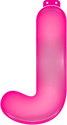 Inflatable letter J pink