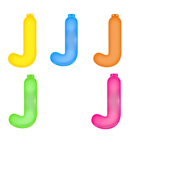 Inflatable letter J