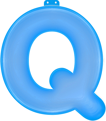Inflatable letter Q blue