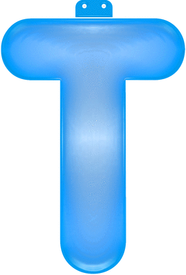 Inflatable letter T blue