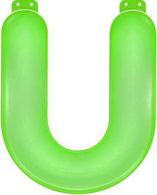 Inflatable letter U green