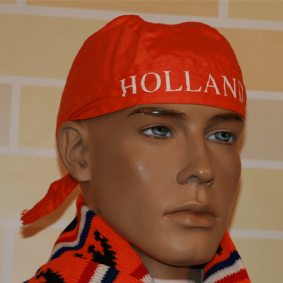 Oranje bandana met tekst Holland