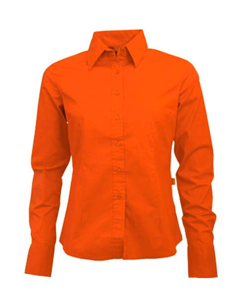 Casual oranje overhemd voor dames