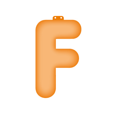 Inflatable letter F