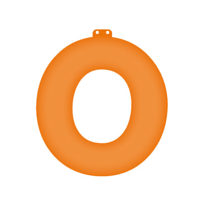 Inflatable letter O