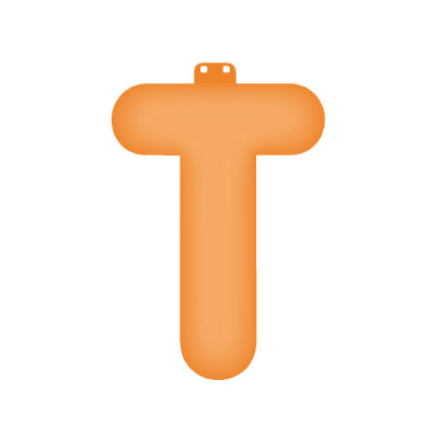 Inflatable letter T