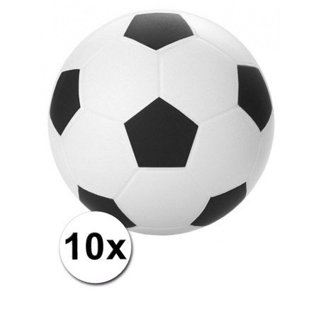Stressballetjes voetbal 6 cm 10x