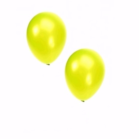 10x metallic lime balloons 36 cm