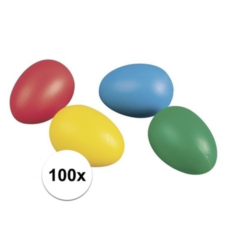 Coloured plastic eggs 100 pieces