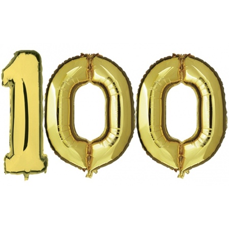 100 year foli balloons gold