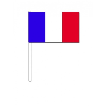 100x French waving flags 12 x 24 cm