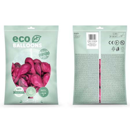 100x Pink balloons 26 cm eco/biodegradable