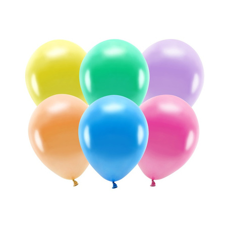100x Mixed colours balloons 26 cm eco/biodegradable