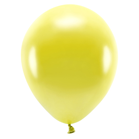 100x Yellow balloons 26 cm eco/biodegradable
