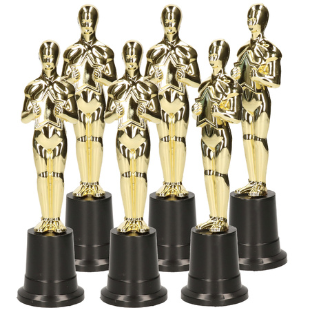 100x Golden trophy movie stars 22 cm