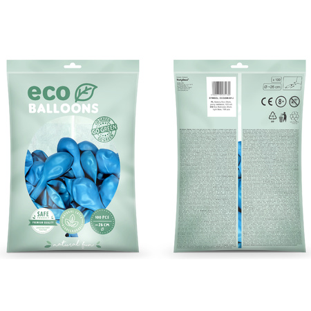 100x light blue balloons 26 cm eco/biodegradable