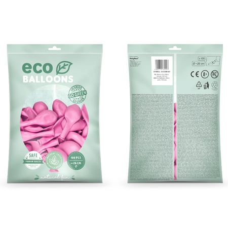 100x Light pink balloons 26 cm eco/biodegradable