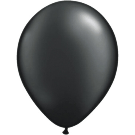 Grootverpakking ballonnen metallic zwart 100 stuks