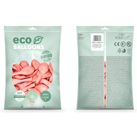 100x Rosegold balloons 26 cm eco/biodegradable