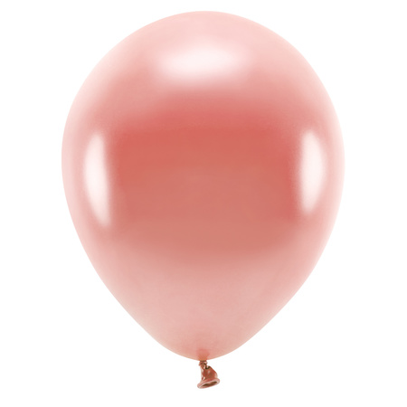 100x Rosegouden ballonnen 26 cm eco/biologisch afbreekbaar